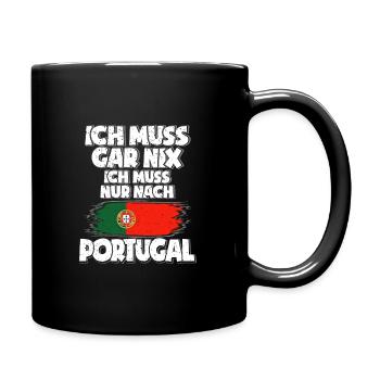 Portugal - Tasse einfarbig - Schwarz - Rechts
