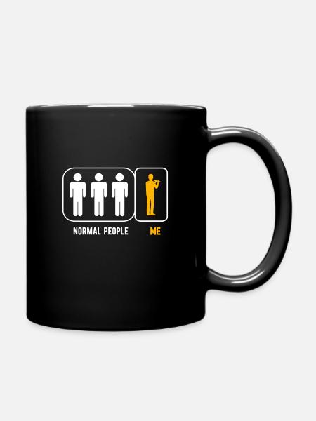 flûte - Mug uni - noir
