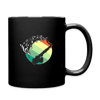 Saxophone - Tasse einfarbig - Schwarz - Rechts