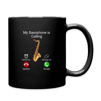 Saxophone - Tasse einfarbig - Schwarz - Rechts
