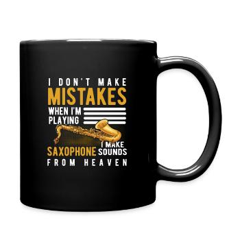 Saxophone - Tasse einfarbig - Schwarz - Rechts