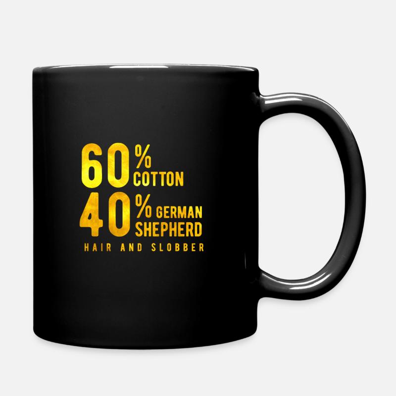 Deutscher Schäferhund - Tasse einfarbig - Schwarz