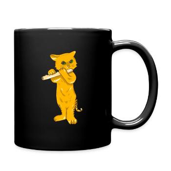 flûte - Mug uni - noir - Droite