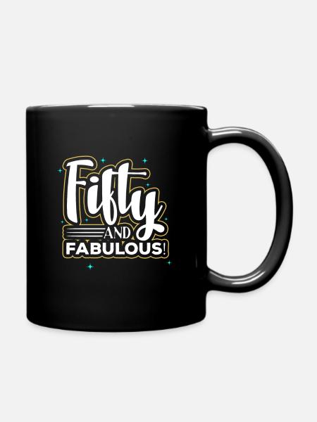 50th birthday - Full Colour Mug - black