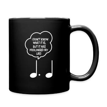 Note en pointillé, blague musicien musique classique - Mug uni - noir - Droite