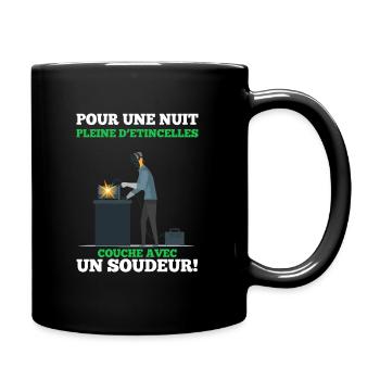 Soudeur shirt • Couche avec Soudeur Cadeau - Mug uni - noir - Droite