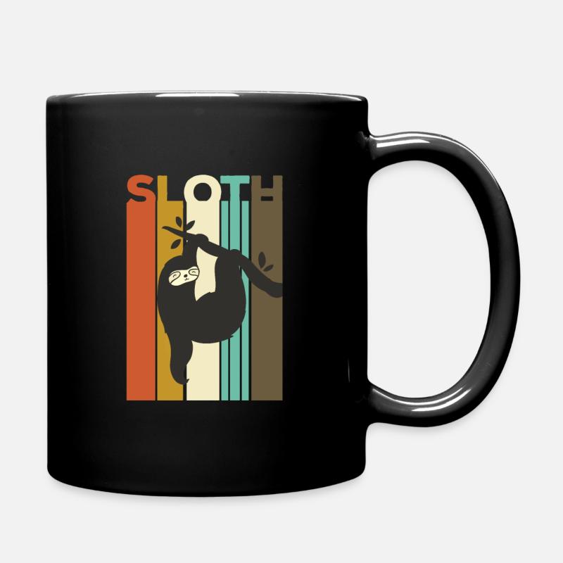 Faultier - Tasse einfarbig - Schwarz