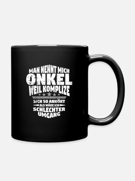 Onkel - Tasse einfarbig - Schwarz
