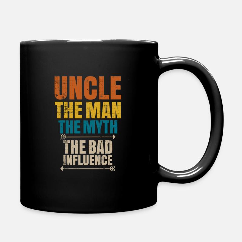 Onkel - Tasse einfarbig - Schwarz