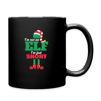Christmas I'm Not Elf I'm Just Short Elf - Full Colour Mug - black - Right