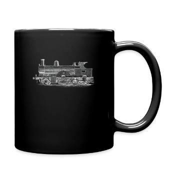 Train trains model railroad railway gift - Full Colour Mug - black - Right