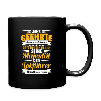 Zug Züge Modeleisenbahn Eisenbahn Geschenk - Tasse einfarbig - Schwarz - Rechts