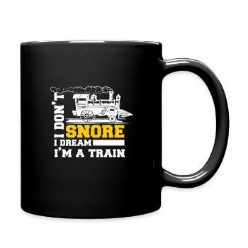 Train trains model railroad railway gift - Full Colour Mug - black - Right