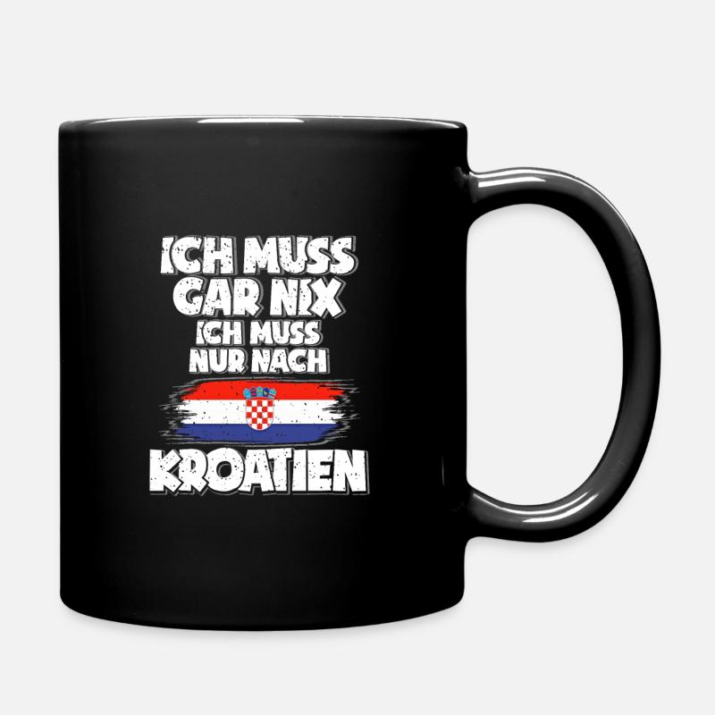 Kroatien - Tasse einfarbig - Schwarz