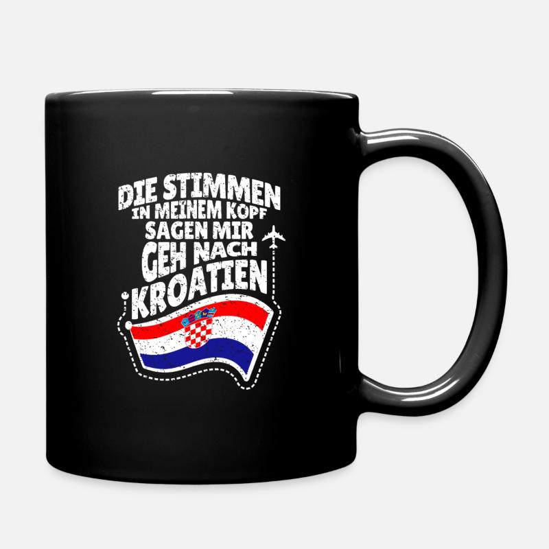 Kroatien - Tasse einfarbig - Schwarz