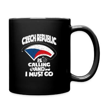 Tschechien - Tasse einfarbig - Schwarz - Rechts