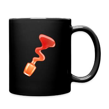 Nail polish Nail art design nails fingernails manicure - Full Colour Mug - black - Right