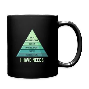 Pyramide des besoins, psychologie sociale maslow - Mug uni - noir - Droite