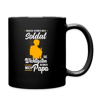 Soldat Soldaten Militär Bund Geschenk Geschenkidee - Tasse einfarbig - Schwarz - Rechts