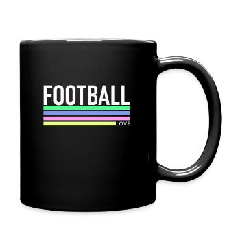 Fussball - Tasse einfarbig - Schwarz - Rechts