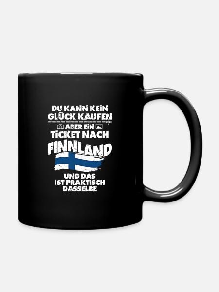 Finnland - Tasse einfarbig - Schwarz