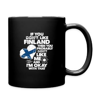 Finnland - Tasse einfarbig - Schwarz - Rechts