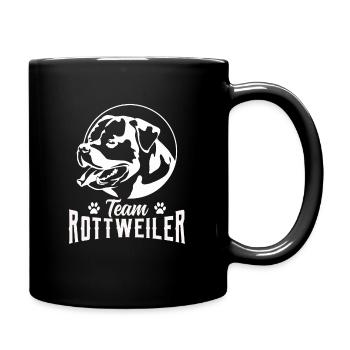 Rottweiler - Tasse einfarbig - Schwarz - Rechts