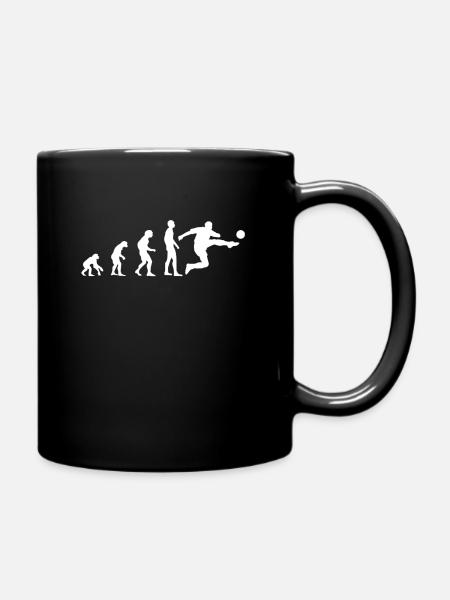 Fussball Evolution - Tasse einfarbig - Schwarz