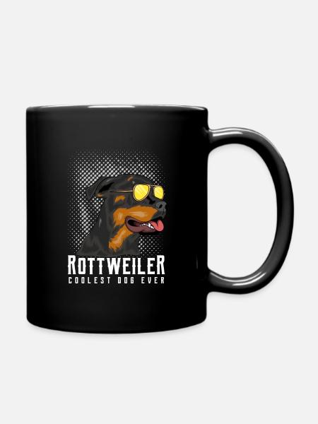 rottweiler - Full Colour Mug - black