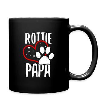 Rottweiler - Tasse einfarbig - Schwarz - Rechts