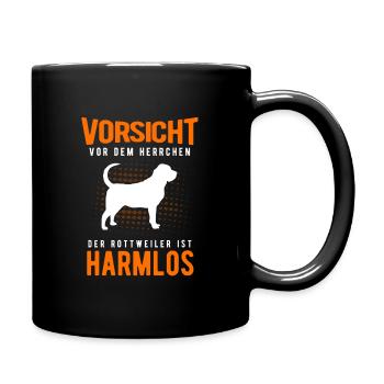 Rottweiler - Tasse einfarbig - Schwarz - Rechts