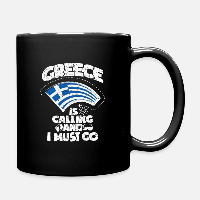 Griechenland - Tasse einfarbig - Schwarz