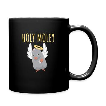 Holy Moly Mole Angel Mole Throw Sweet Small - Full Colour Mug - black - Right