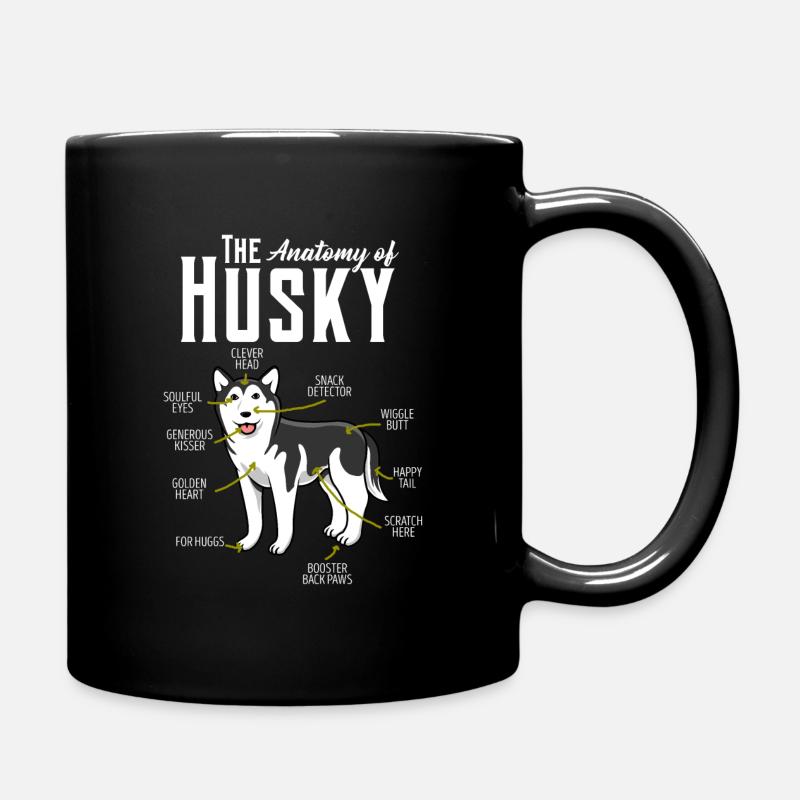 Husky - Tasse einfarbig - Schwarz