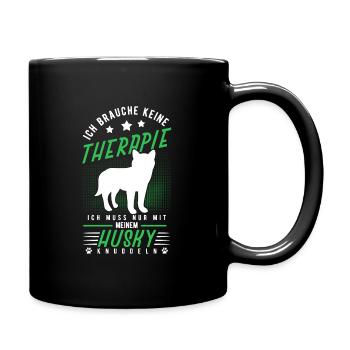 Husky - Tasse einfarbig - Schwarz - Rechts