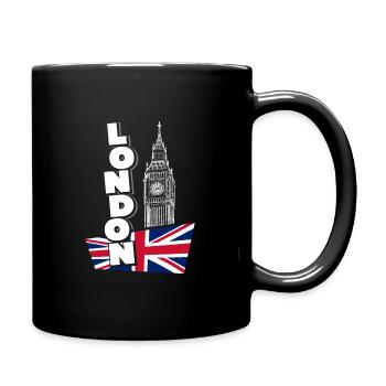 London - Tasse einfarbig - Schwarz - Rechts