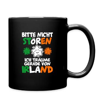 Irland - Tasse einfarbig - Schwarz - Rechts