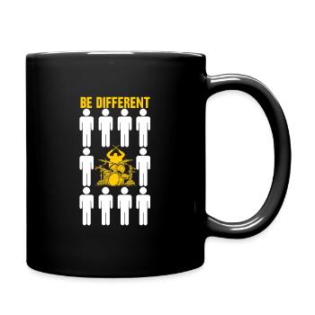 Schlagzeug Schlagzeuger Drummer Geschenk - Tasse einfarbig - Schwarz - Rechts