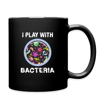 Je joue avec les bactéries Les bactéries du laboratoire de microbiologie - Mug uni - noir - Droite