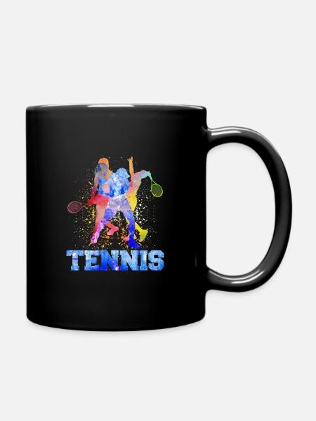 Tennis - Tasse einfarbig - Schwarz
