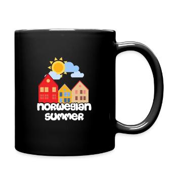 Norwegen - Tasse einfarbig - Schwarz - Rechts