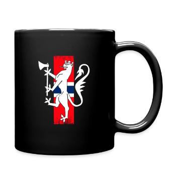Norwegen - Tasse einfarbig - Schwarz - Rechts