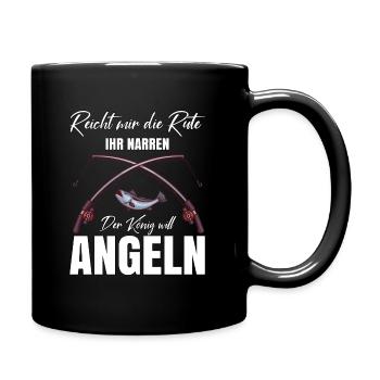 Lustiger Spruch Angler - Geschenkidee - Tasse einfarbig - Schwarz - Rechts