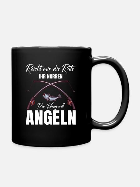 Lustiger Spruch Angler - Geschenkidee - Tasse einfarbig - Schwarz