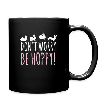 Ne vous inquiétez pas, lapin de Pâques - Mug uni - noir - Droite