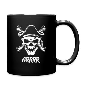 Arrrr Pirat, geschenk piraten seeräuber - Tasse einfarbig - Schwarz - Rechts