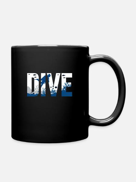 Tauchen - Tasse einfarbig - Schwarz