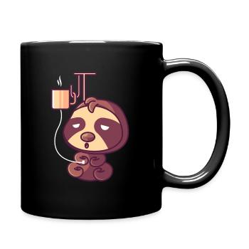 Sloth with a coffee drip - Full Colour Mug - black - Right