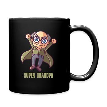 Super grand-père, héros de super-héros de grand-père - Mug uni - noir - Droite