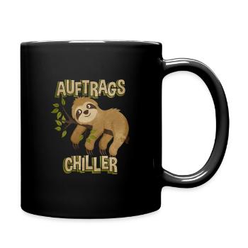 Faultier - Tasse einfarbig - Schwarz - Rechts